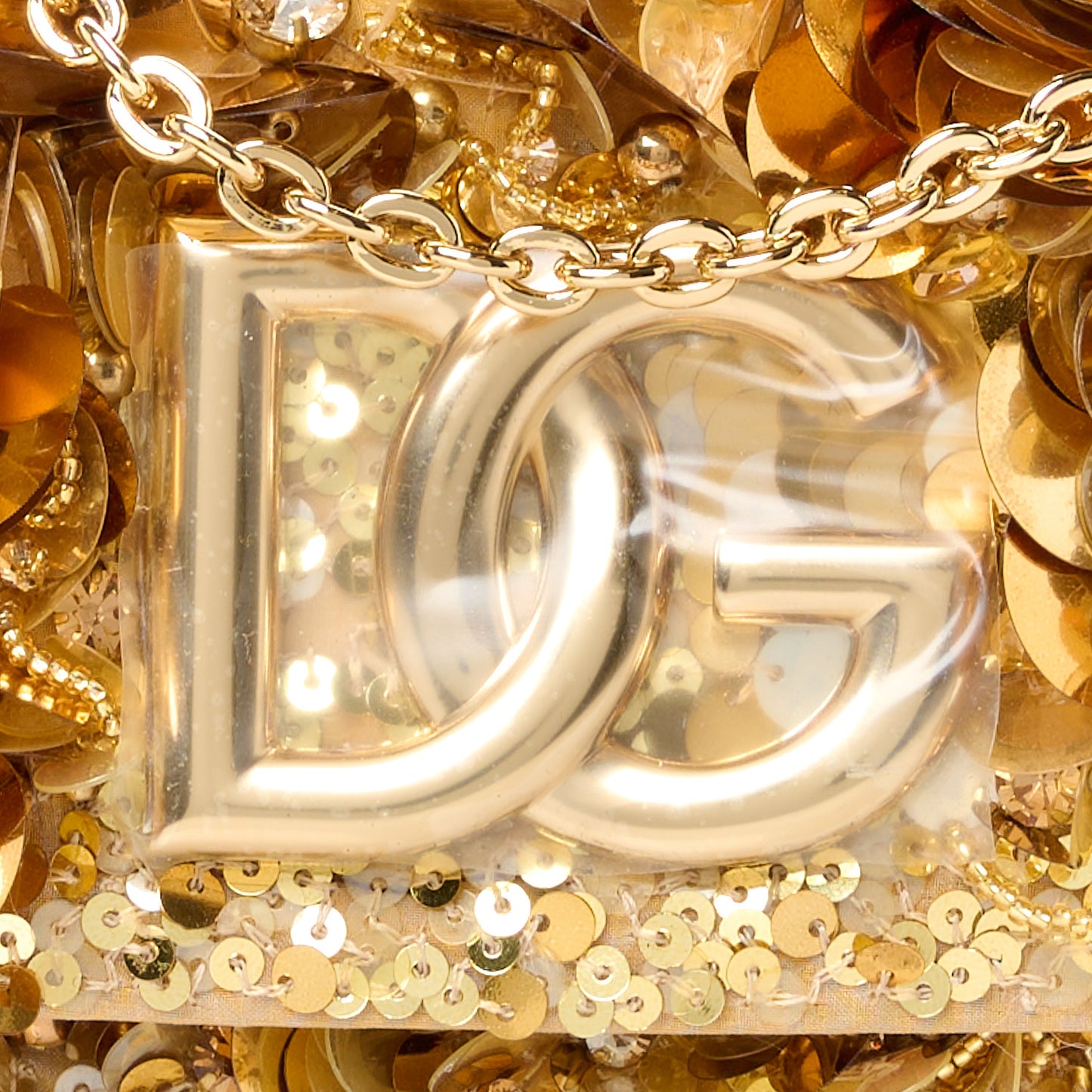 Sequin DG Shoulder Bag Oro