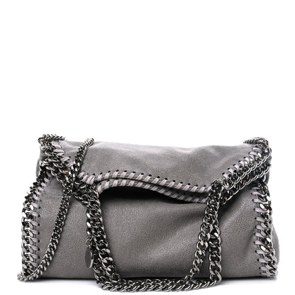 Stella McCartney Shaggy Deer Mini Falabella Fold Over Tote Light Grey 1 of 8