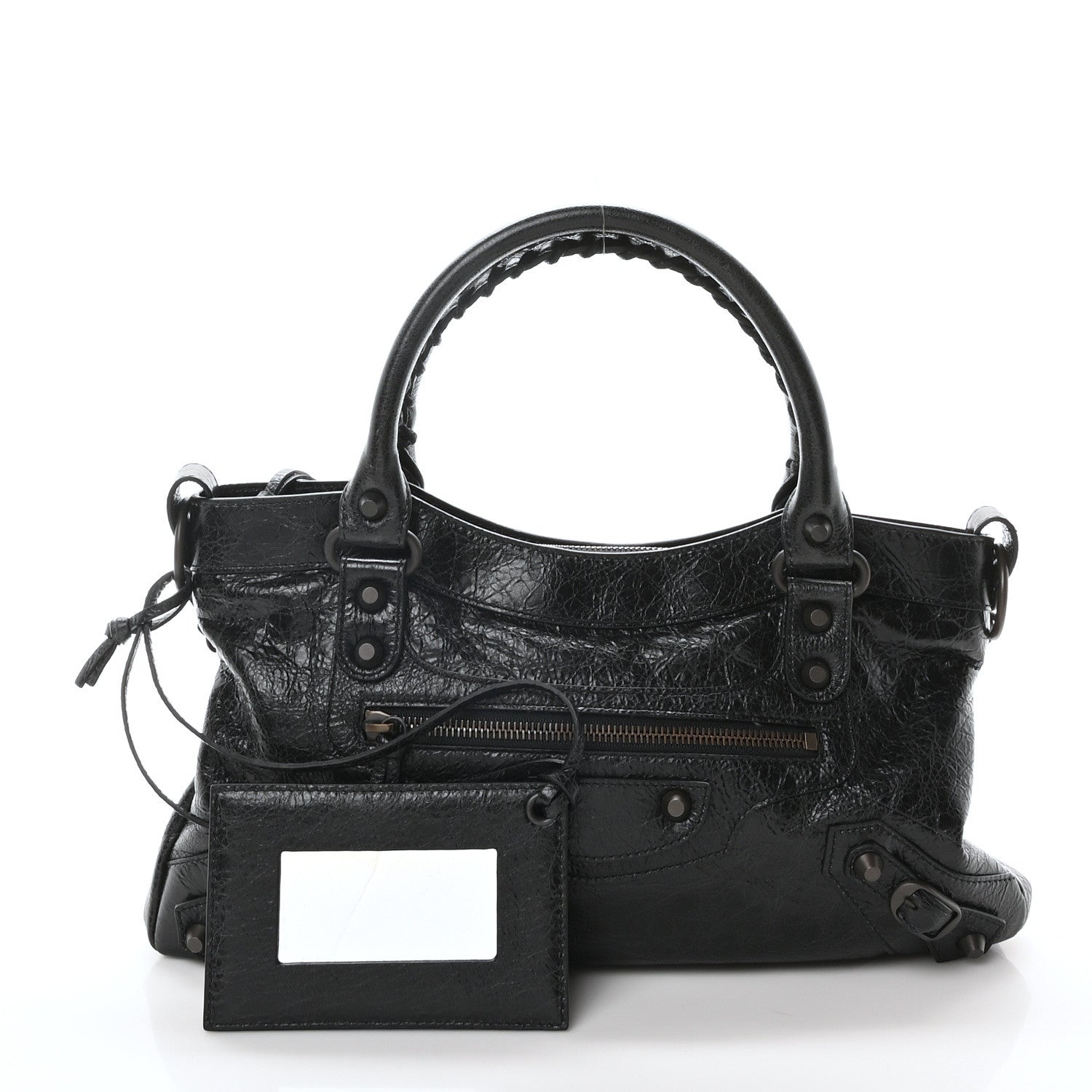 Balenciaga Agneau Arena Classic Hardware Le City First Bag Black 3 of 12
