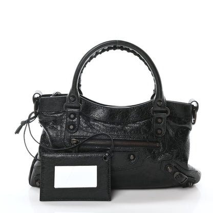 Balenciaga Agneau Arena Classic Hardware Le City First Bag Black 3 of 12