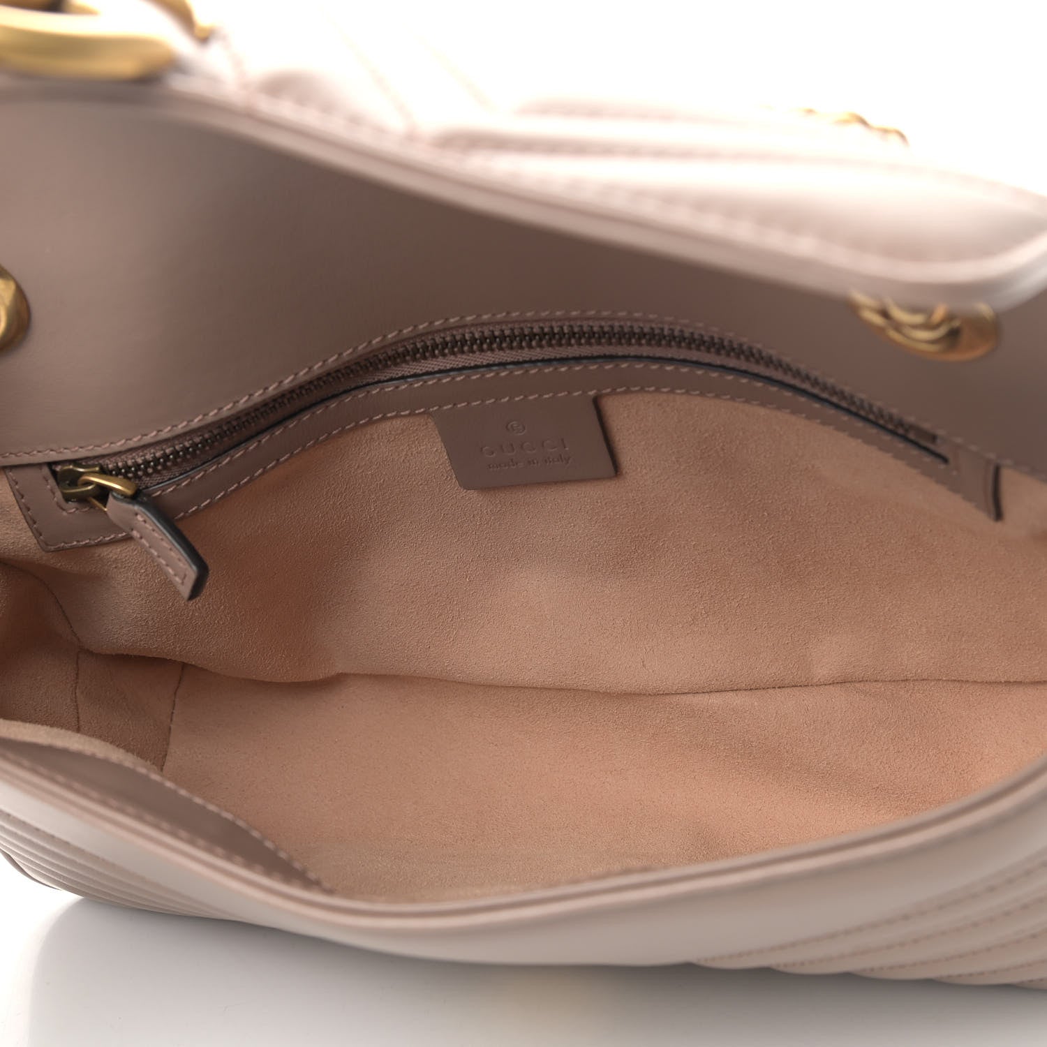 Gucci Calfskin Matelasse Small GG Marmont Shoulder Bag Porcelain Rose 4 of 9