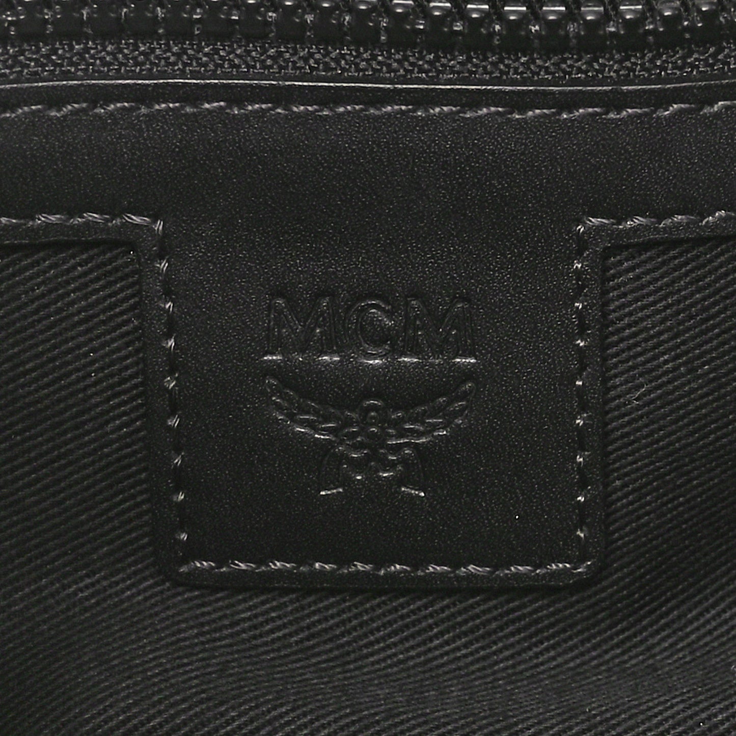 Visetos Medium Stark Wristlet Pouch Black Cognac