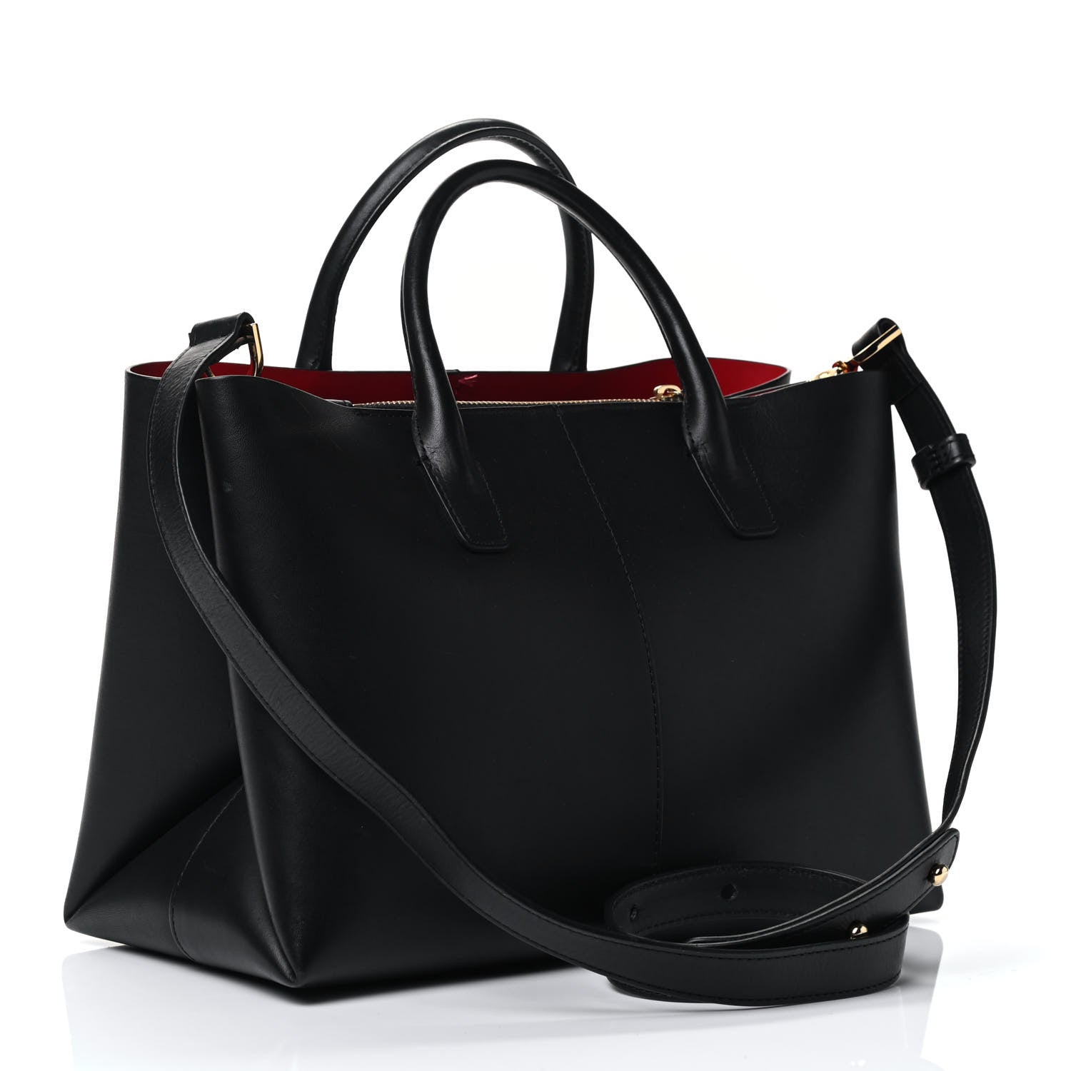 Mansur Gavriel Calfskin Mini Folded Bag Black Flamma 2 of 4