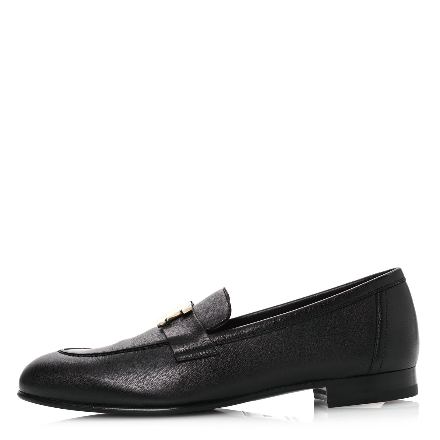 Goatskin Womens Paris Loafers 37 Black