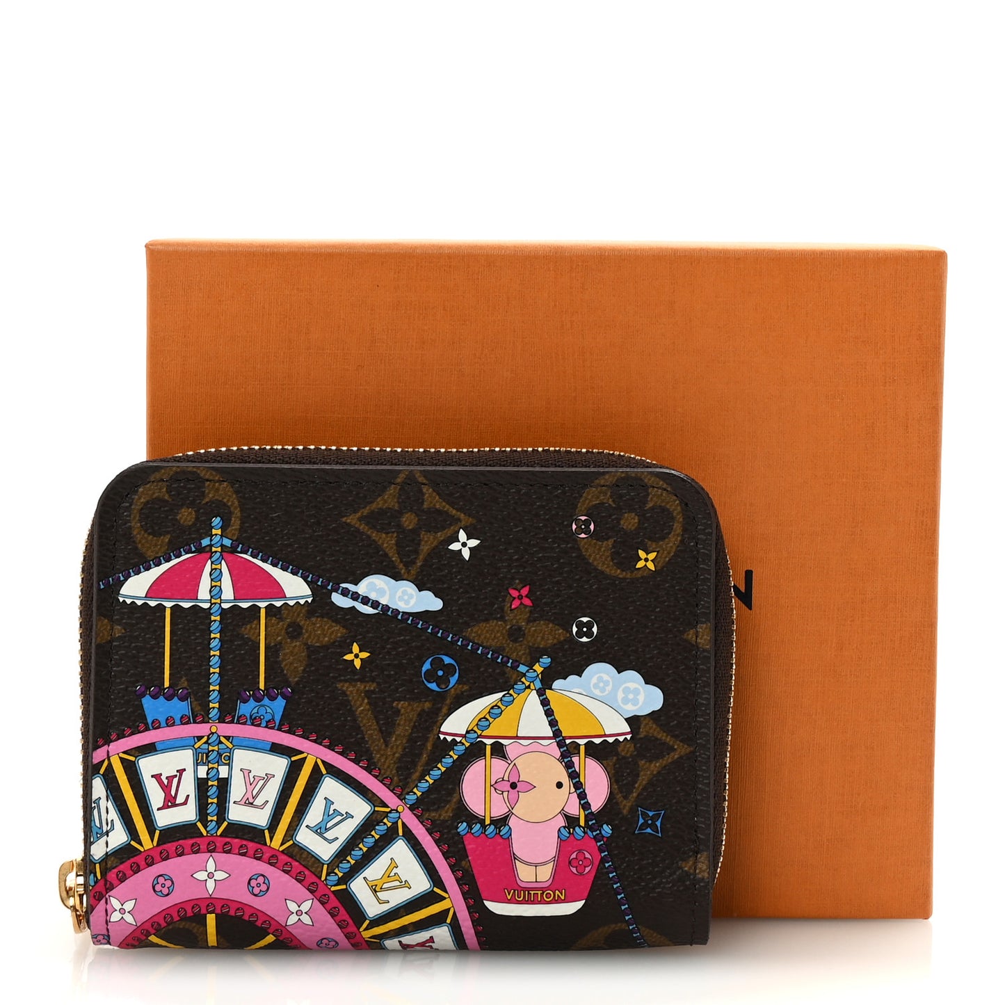 Monogram 2020 Christmas Animation Big Wheel Zippy Coin Purse Rose Ballerine