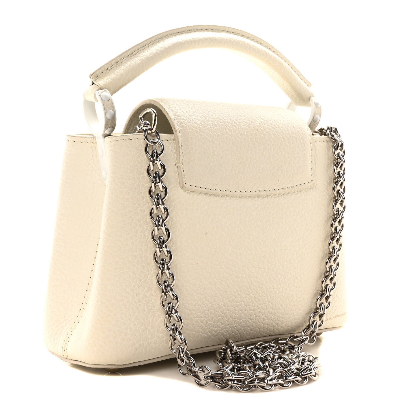 Taurillon Mini Capucines Monochrome  White