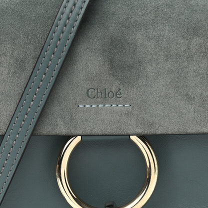Chloe Suede Calfskin Mini Faye Bracelet Bag Cloudy Blue 7 of 9