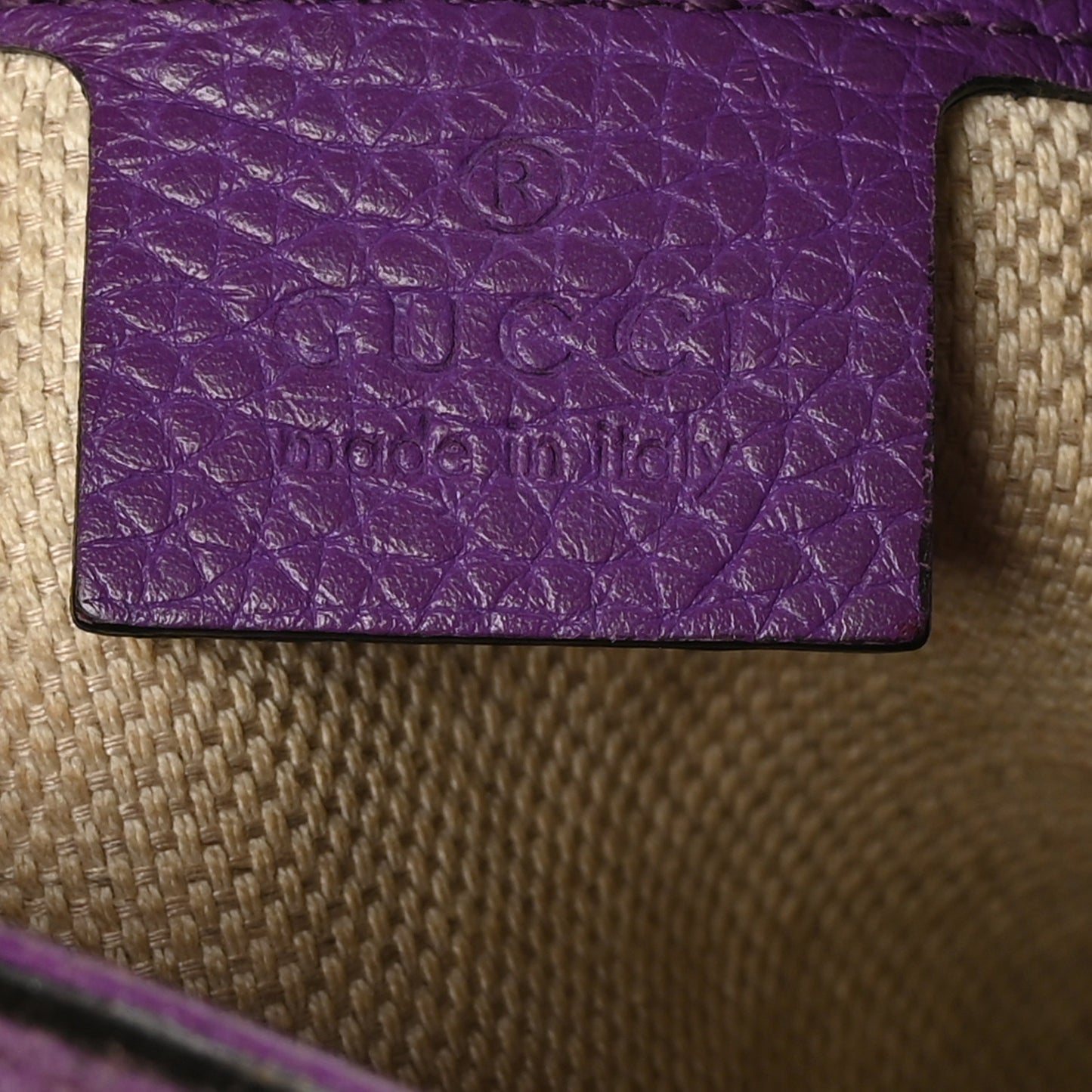 Pebbled Calfskin Medium Soho Chain Shoulder Bag Shine Purple