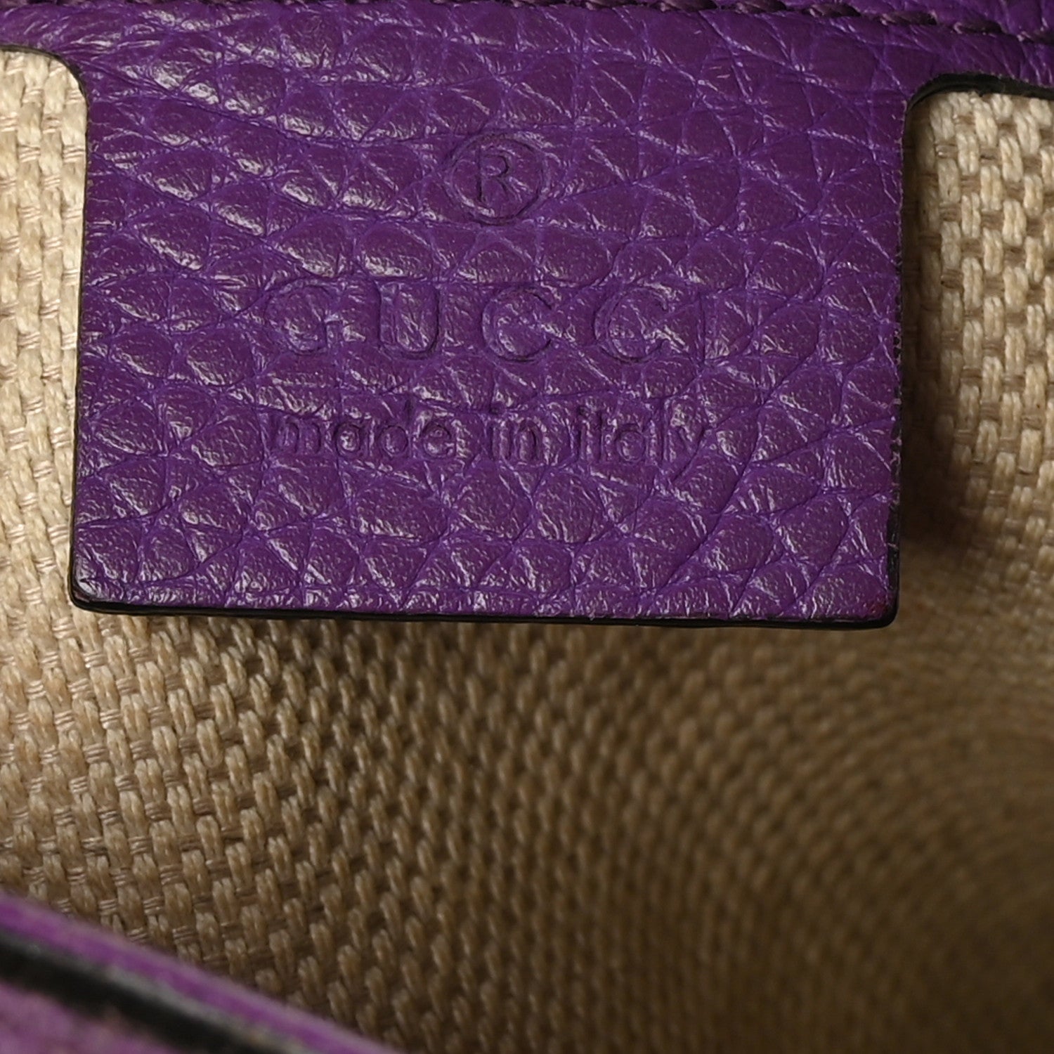 Gucci Pebbled Calfskin Medium Soho Chain Shoulder Bag Shine Purple 6 of 12