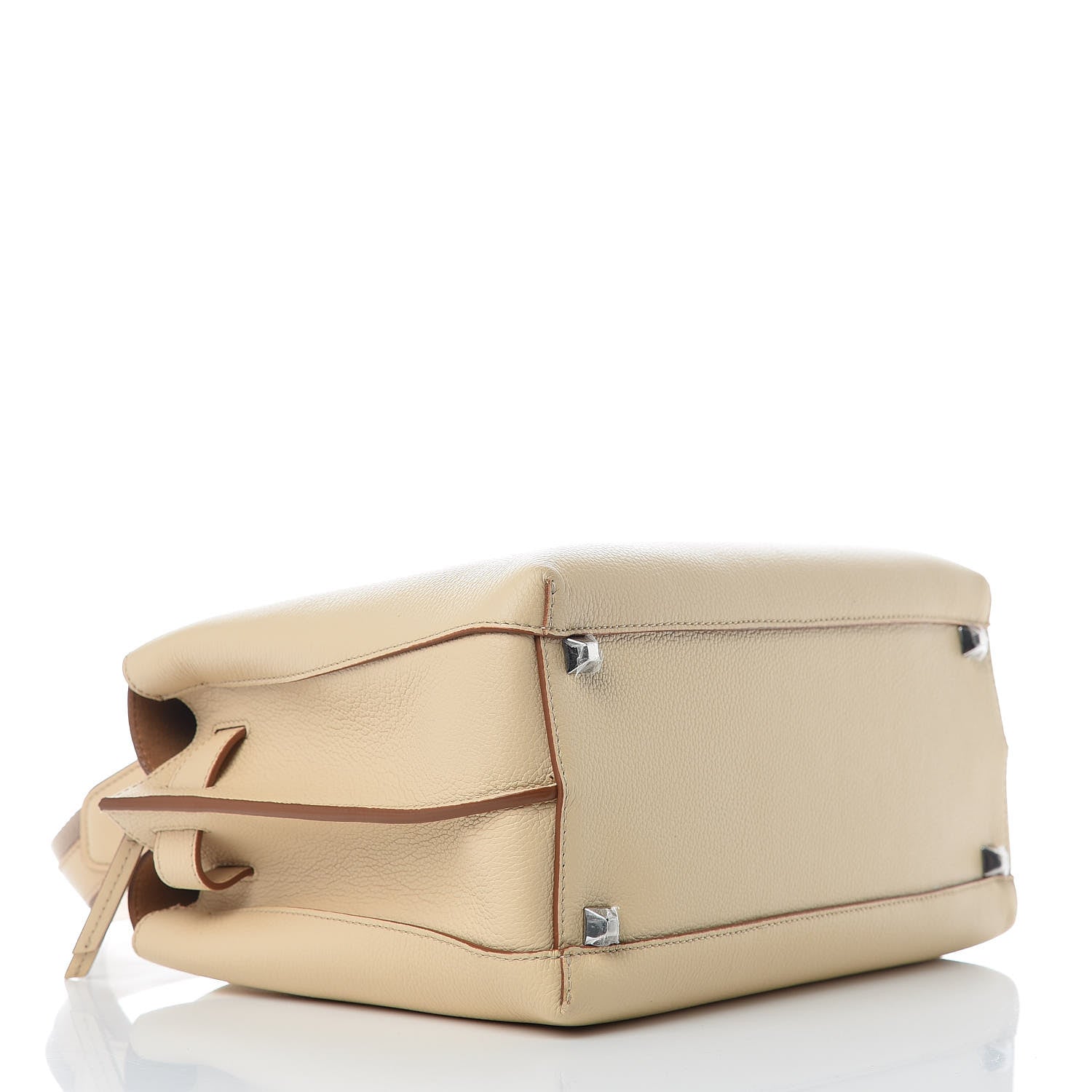 MCM Grained Calfskin Medium Milla Tote Natural 4 of 10