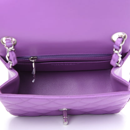 Chanel Lambskin Quilted Mini Square Flap Purple 4 of 11