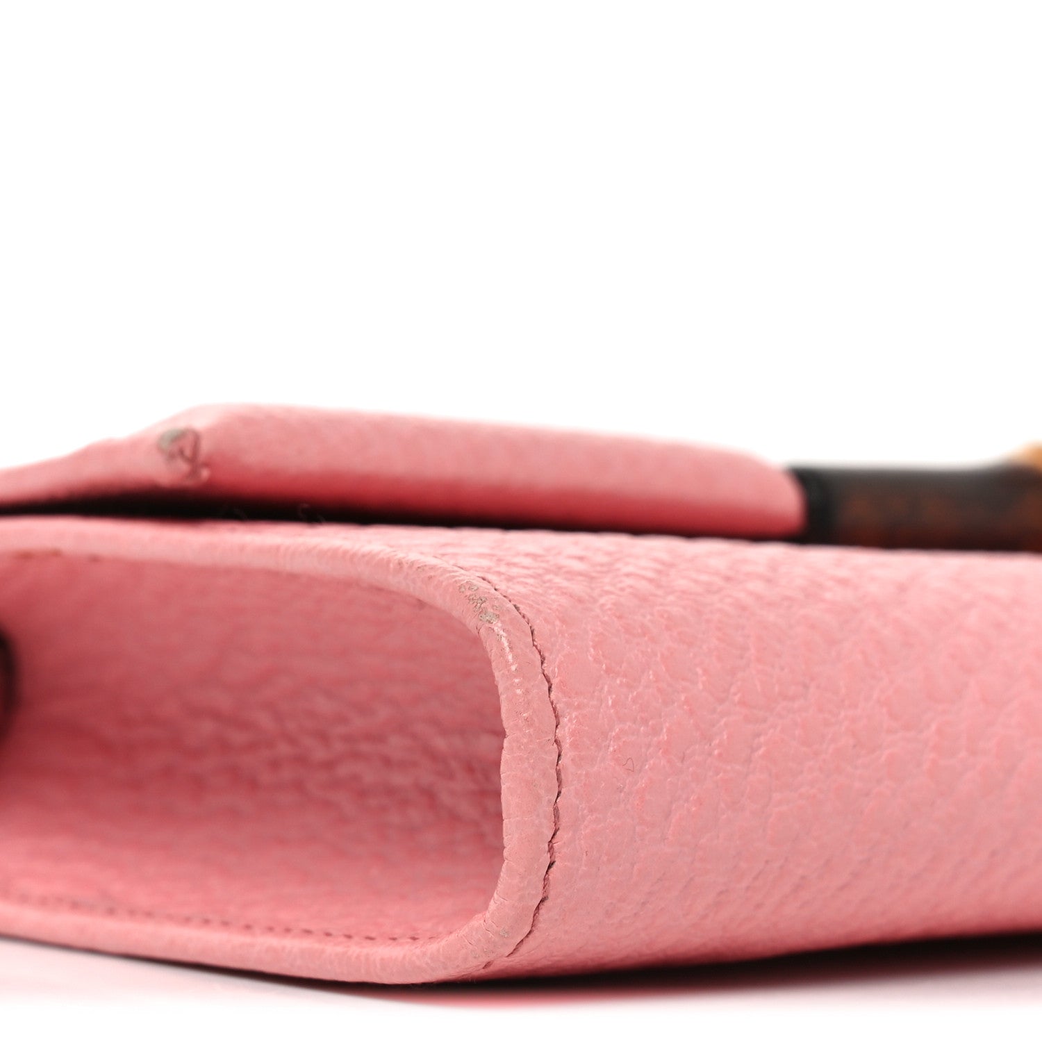 Gucci Calfskin Bamboo Bar Clutch Pink 8 of 10