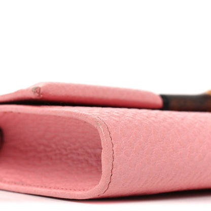 Gucci Calfskin Bamboo Bar Clutch Pink 8 of 10