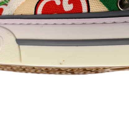 Gucci Canvas Web GG Apple Womens 1977 Tennis Sneakers 36 Ivory Red Mystic White New Shamarock 8 of 9