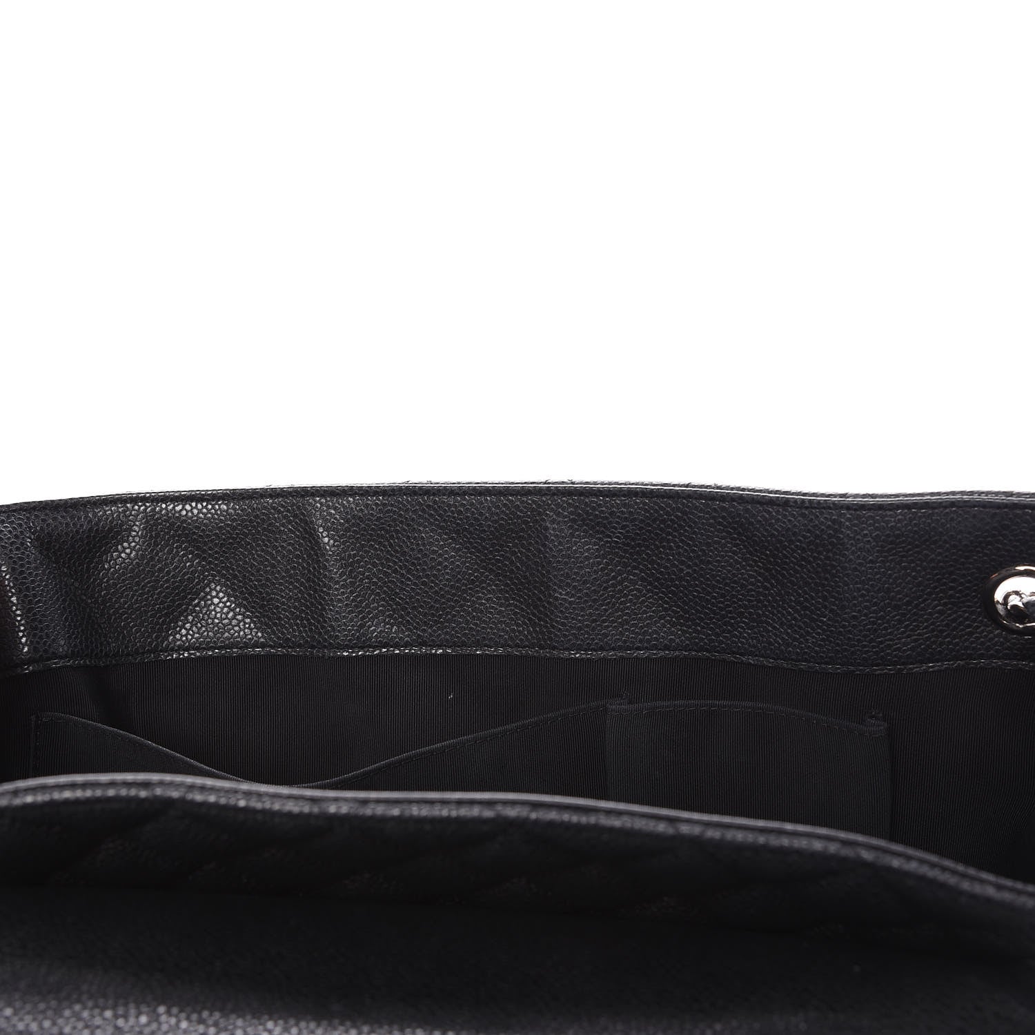 Chanel Caviar Quilted Flap Tote Dark Grey 8 of 13