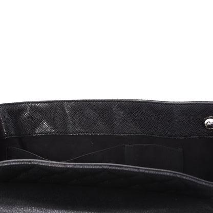 Chanel Caviar Quilted Flap Tote Dark Grey 8 of 13