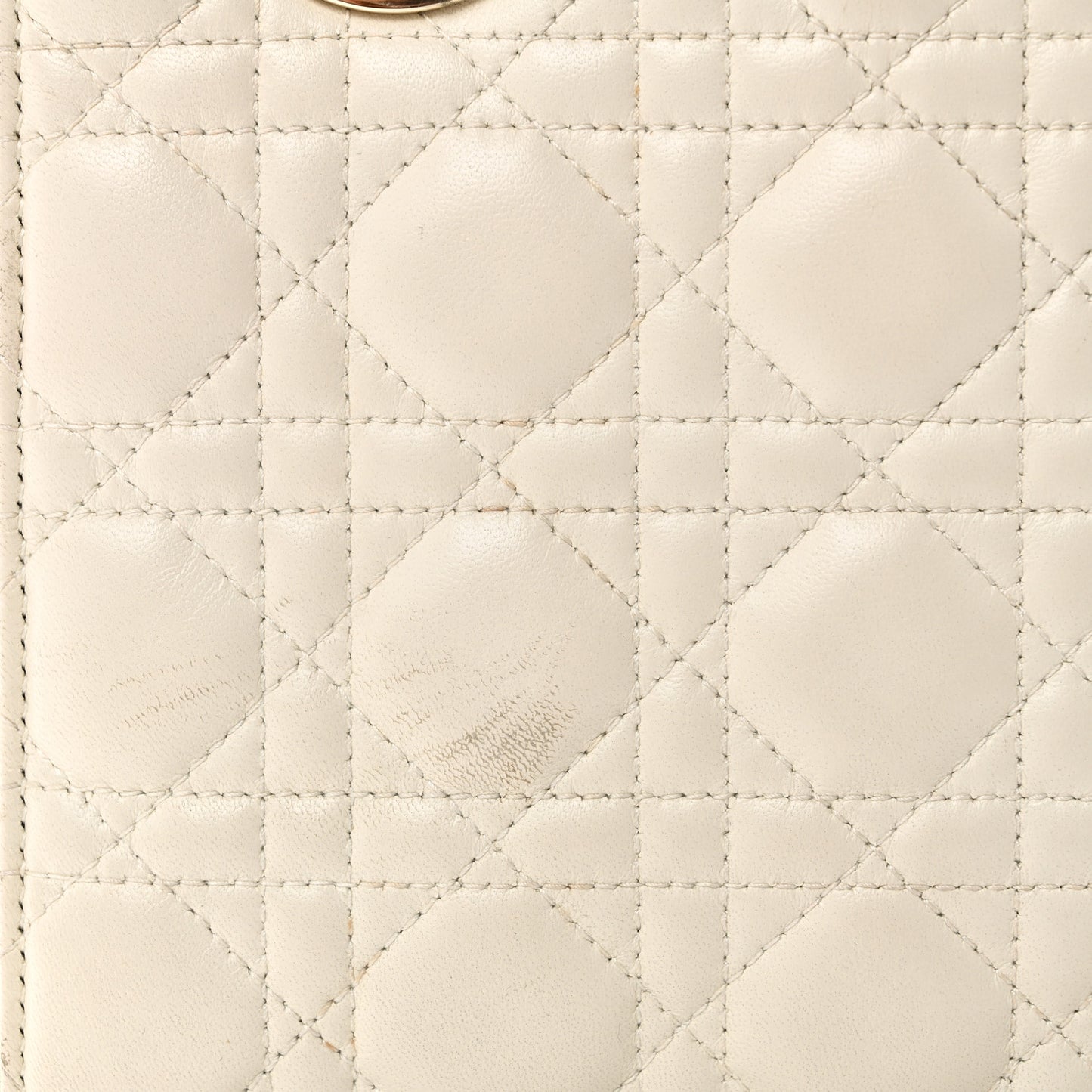 Lambskin Cannage Small My ABCDior Lady Dior White