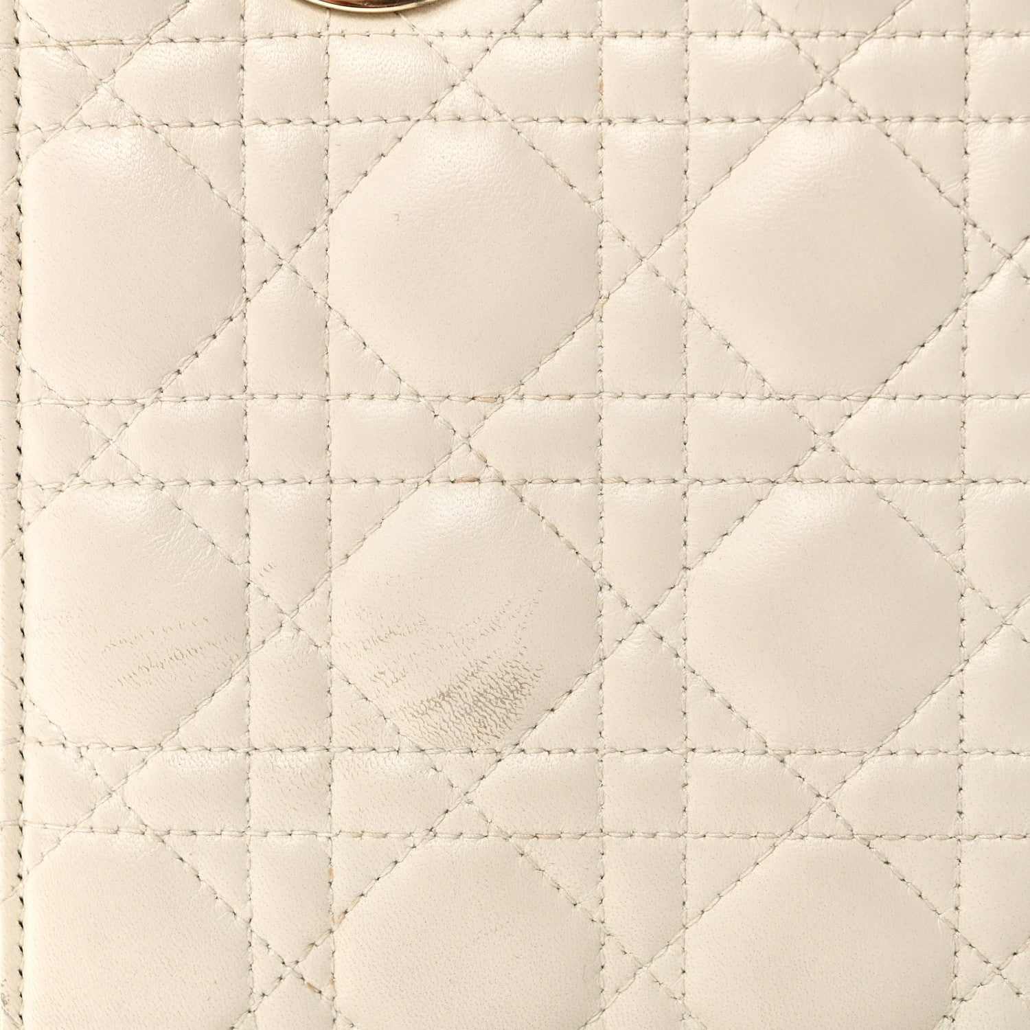 Christian Dior Lambskin Cannage Small My ABCDior Lady Dior White 13 of 14