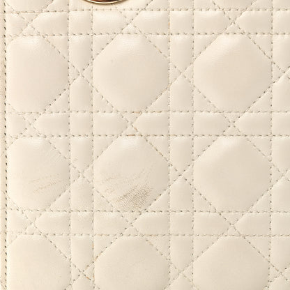 Christian Dior Lambskin Cannage Small My ABCDior Lady Dior White 13 of 14