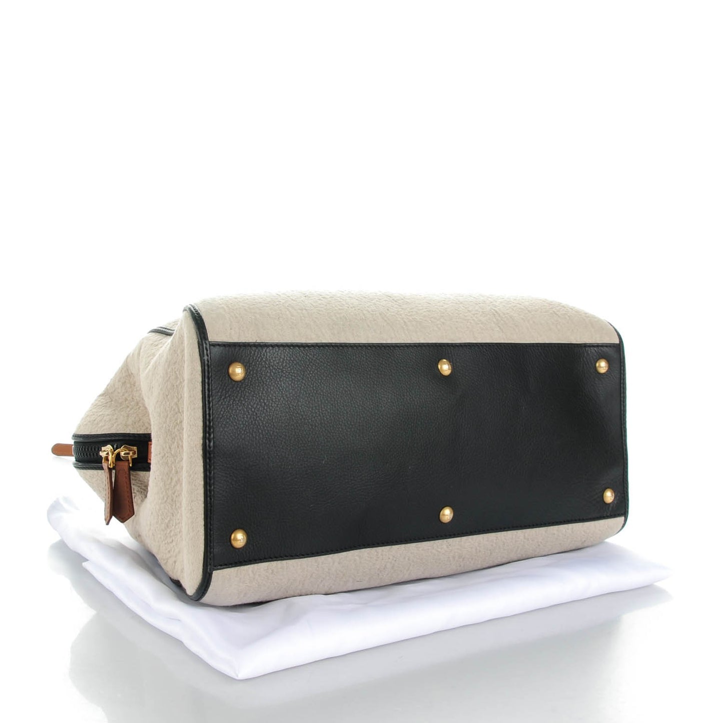 Tessuto Matelasse Chameleon Tote Ecru Black