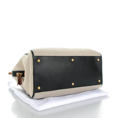 Fendi Tessuto Matelasse Chameleon Tote Ecru Black 4 of 7