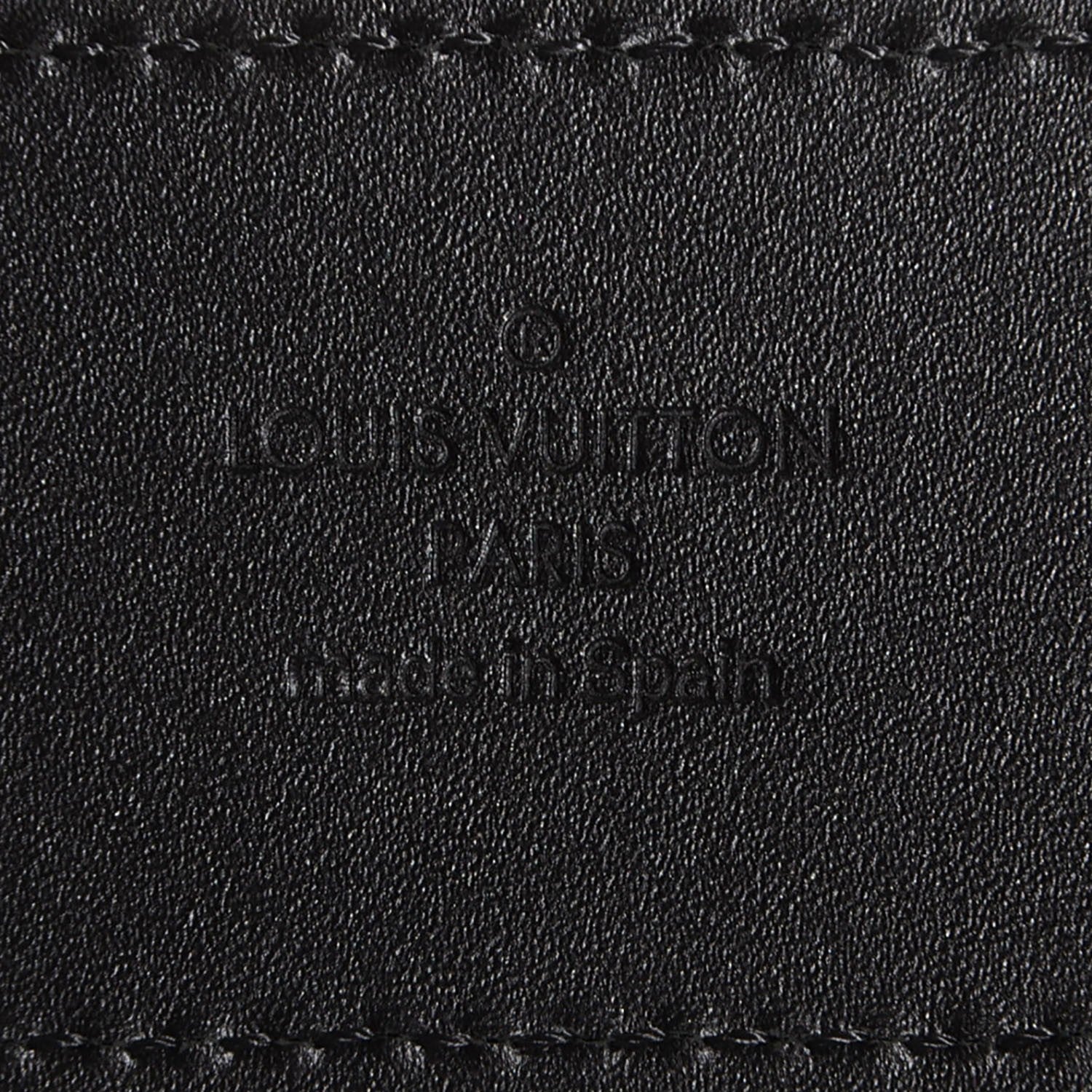 Louis Vuitton Suede Calfskin Mini Damier LV Initials 40MM Belt 95 38 Carbone 4 of 7
