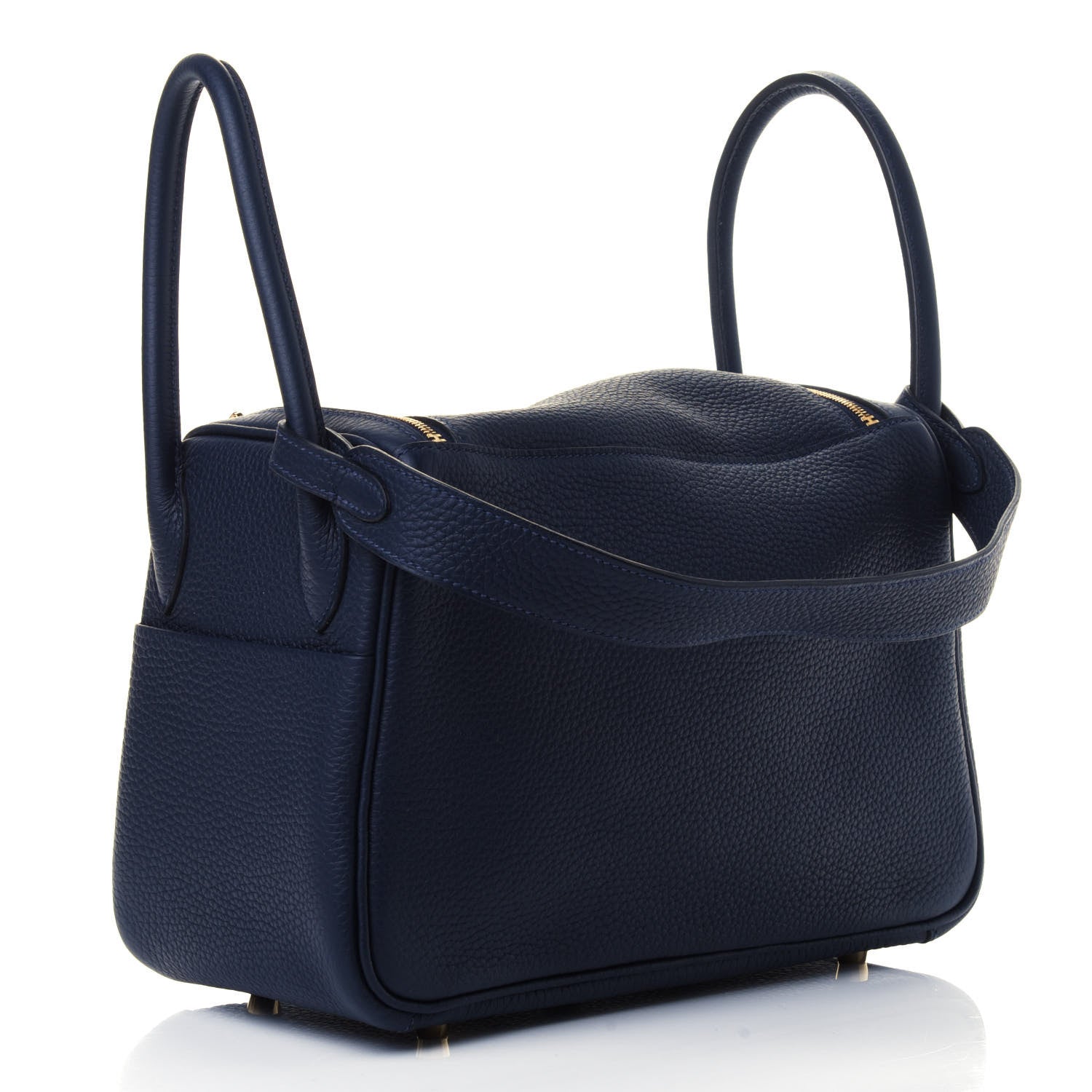 Hermes Taurillon Clemence Lindy 26 Bleu Nuit 2 of 4