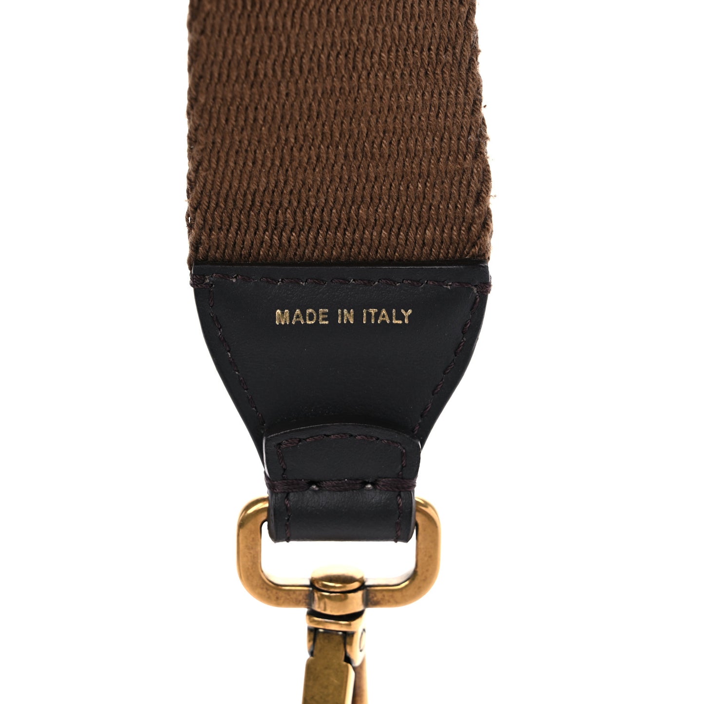 Ribbon Vitello Century FF 1974 Flat Studded Strap You Fango Marrone Ebano