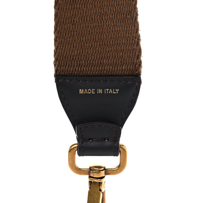 Fendi Ribbon Vitello Century FF 1974 Flat Studded Strap You Fango Marrone Ebano 3 of 4