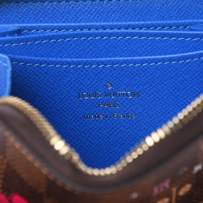 Louis Vuitton Damier Ebene 2019 Christmas Animation Zippy Coin Purse Blue 6 of 8