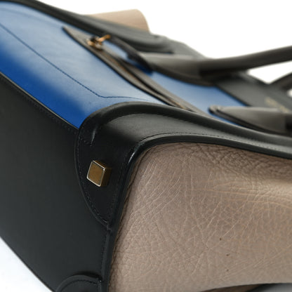 Celine Elephant Calfskin Micro Tri-Color Luggage Indigo 11 of 13