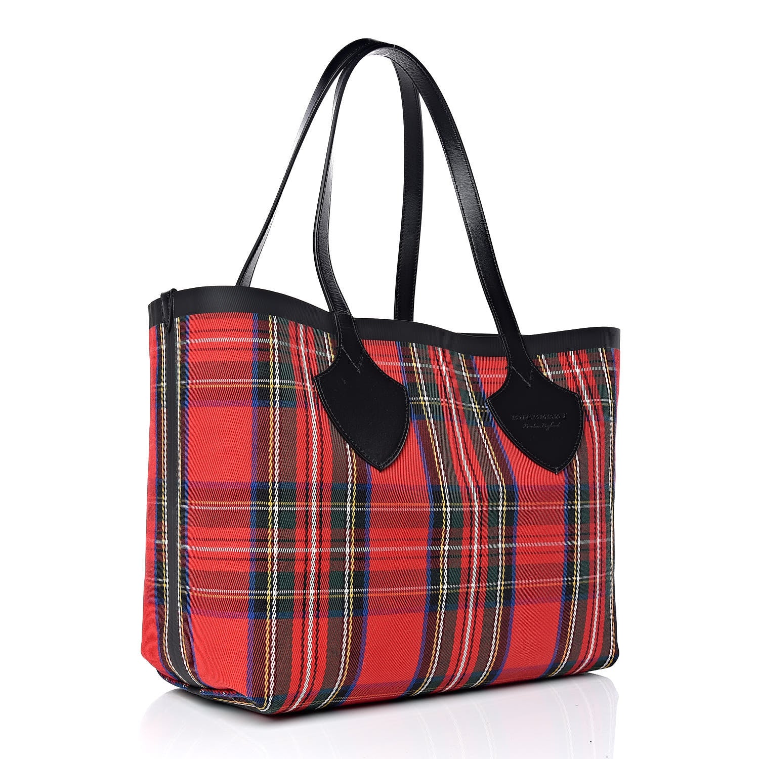 Burberry Vintage Check Medium The Giant Reversible Tote Antique Yellow Bright Red 5 of 12