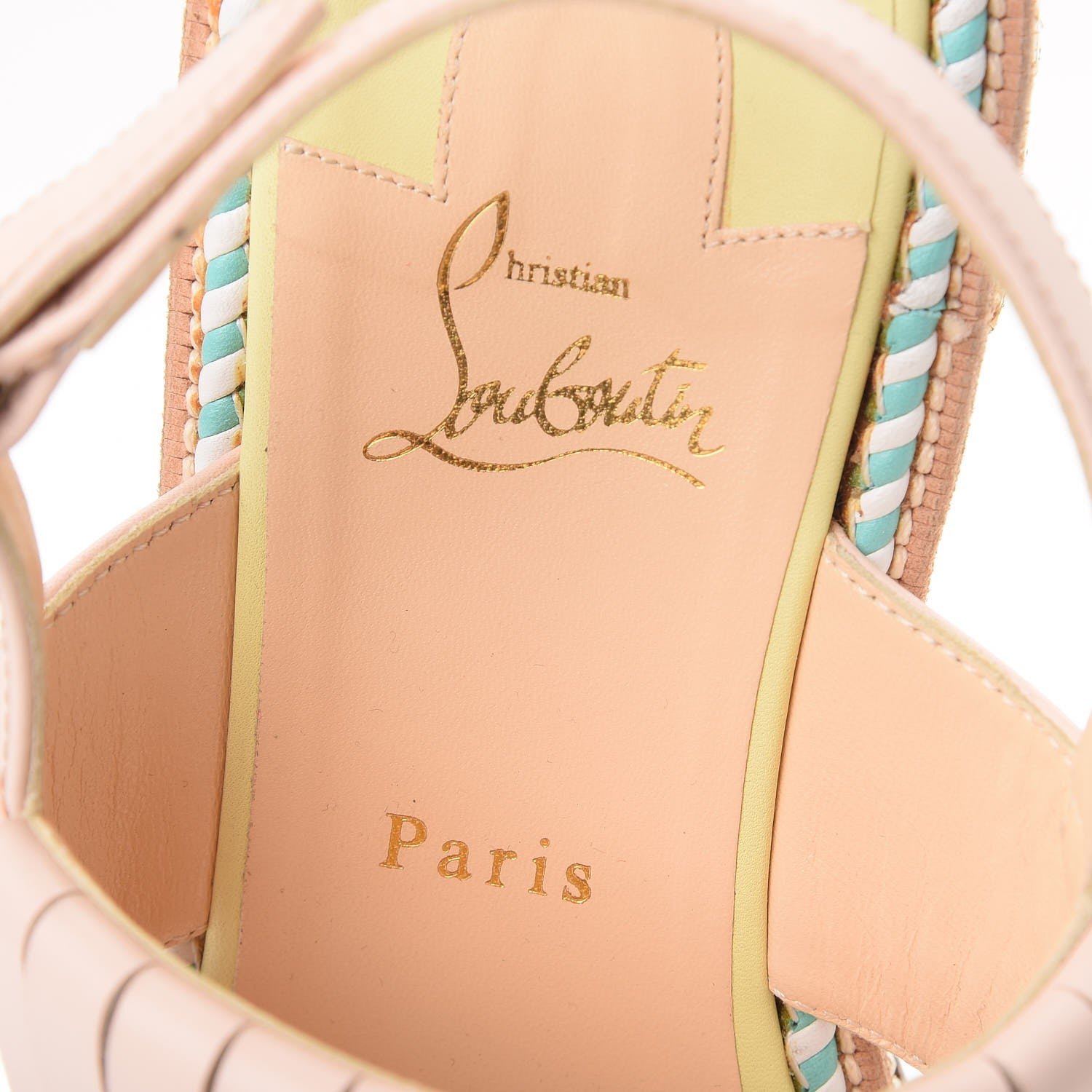 Christian Louboutin Calfskin Costa Nada Fringefront Sandals 40.5 Pink 9 of 11
