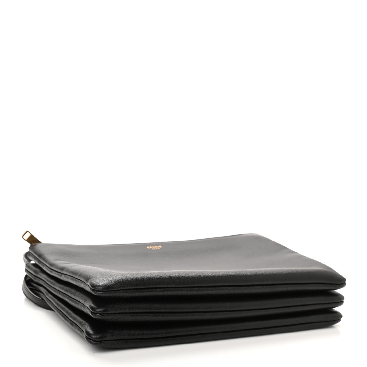 Celine Lambskin Small Trio Crossbody Bag Black 4 of 7