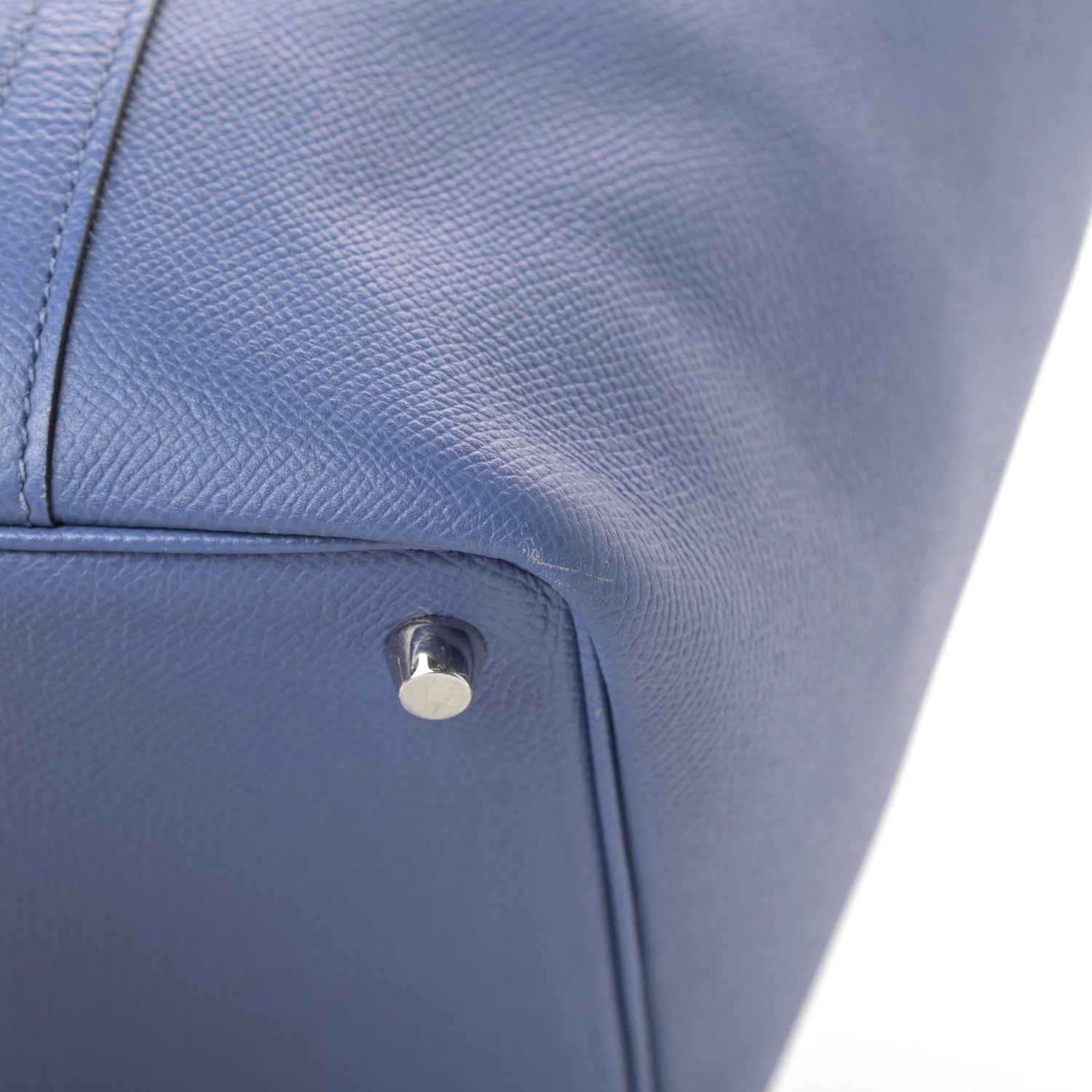 Hermes Epsom Tressage De Cuir Picotin Lock 18 PM Bleu Brighton Capucine Bleu Saphir 11 of 17