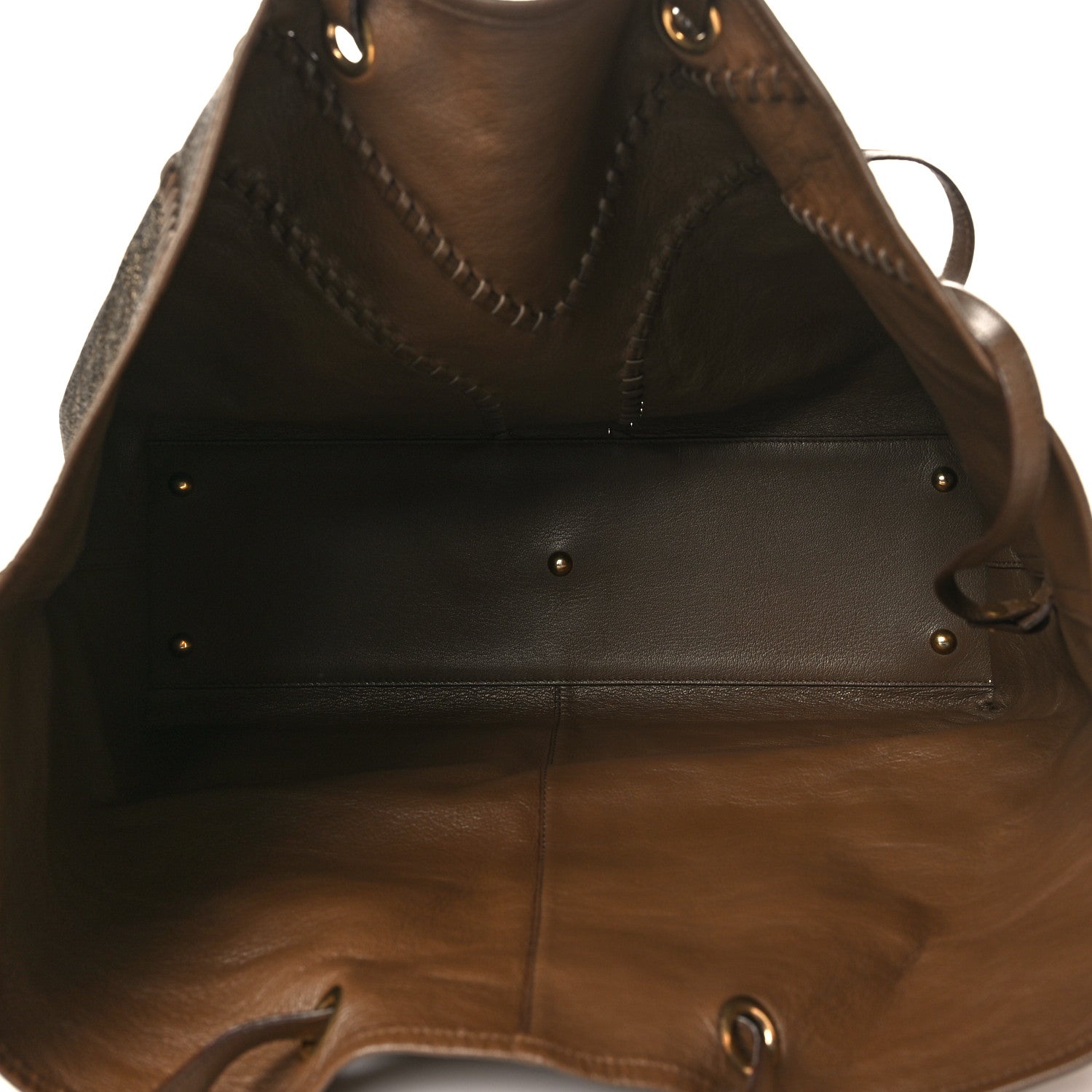 Saint Laurent Metallic Calfskin Large Neo Double Reversible Tote Brown 5 of 8