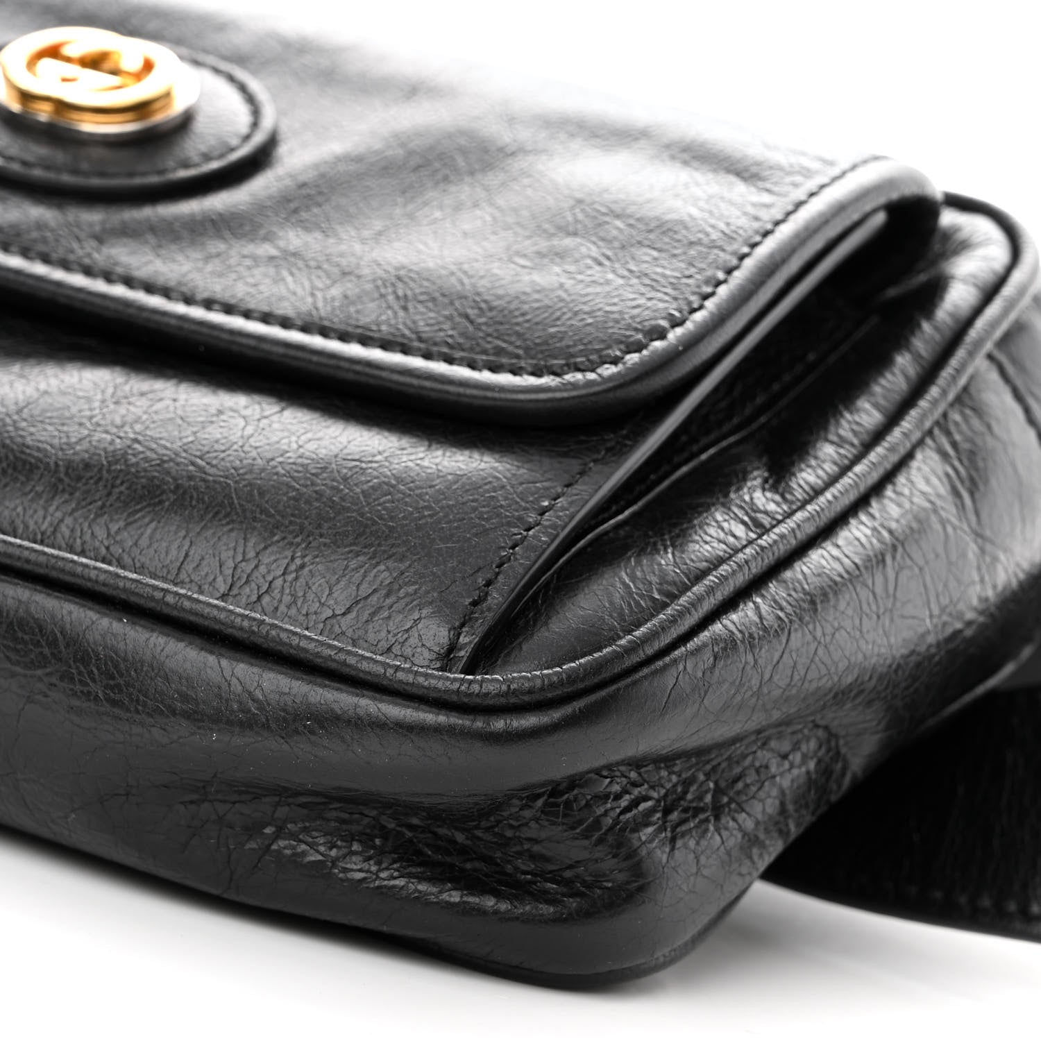Gucci Fluffy Calfskin Morpheus Belt Bag 80 32 Black 10 of 10