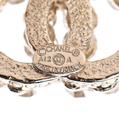 Chanel Crystal CC Earrings Gold 4 of 5