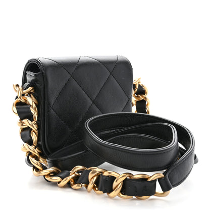 Chanel Calfskin Quilted Mini Framing Chain Bag Black 3 of 10