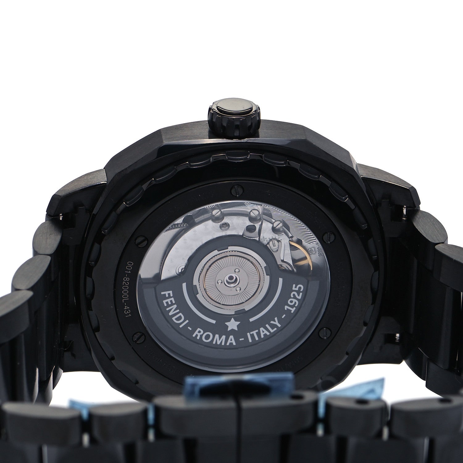Fendi PVD Stainless Steel 42mm Selleria GMT Automatic Watch Black 4 of 4