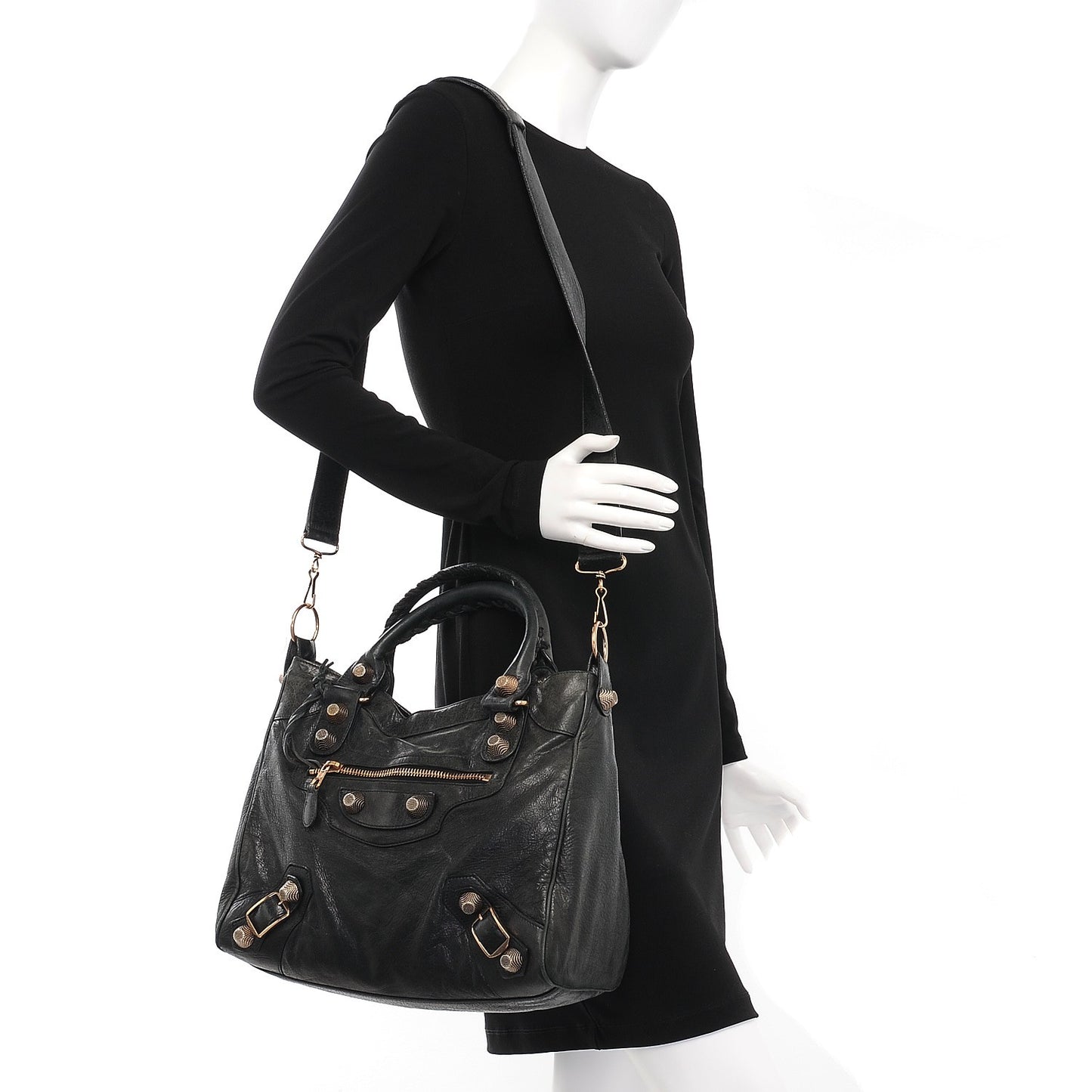 Agneau Giant 21 Rose Gold Hardware Velo Black