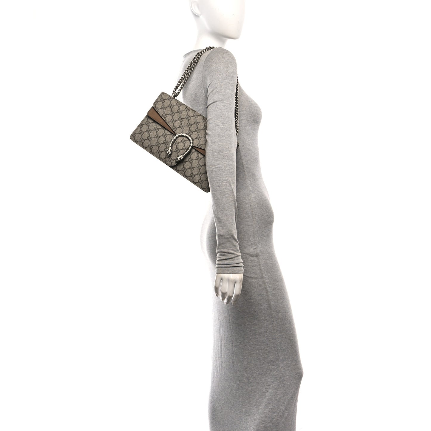 GG Supreme Monogram Small Dionysus Shoulder Bag Taupe