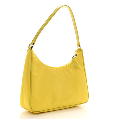 Prada Tessuto Nylon Saffiano Mini Re-Edition 2005 Bag Cedro 3 of 9