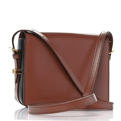 Burberry Smooth Calfskin Two Tone Small Grace Bag Malt Brown Black 3 of 10