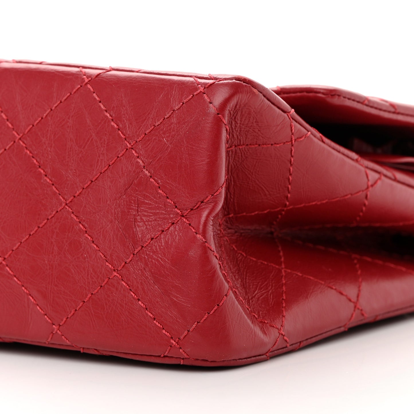 Aged Calfskin Quilted 2.55 Reissue 226 Flap Red
