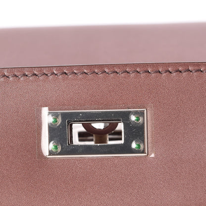 Hermes Tadelakt Kelly Cut Clutch Pochette Griolet 19 of 23
