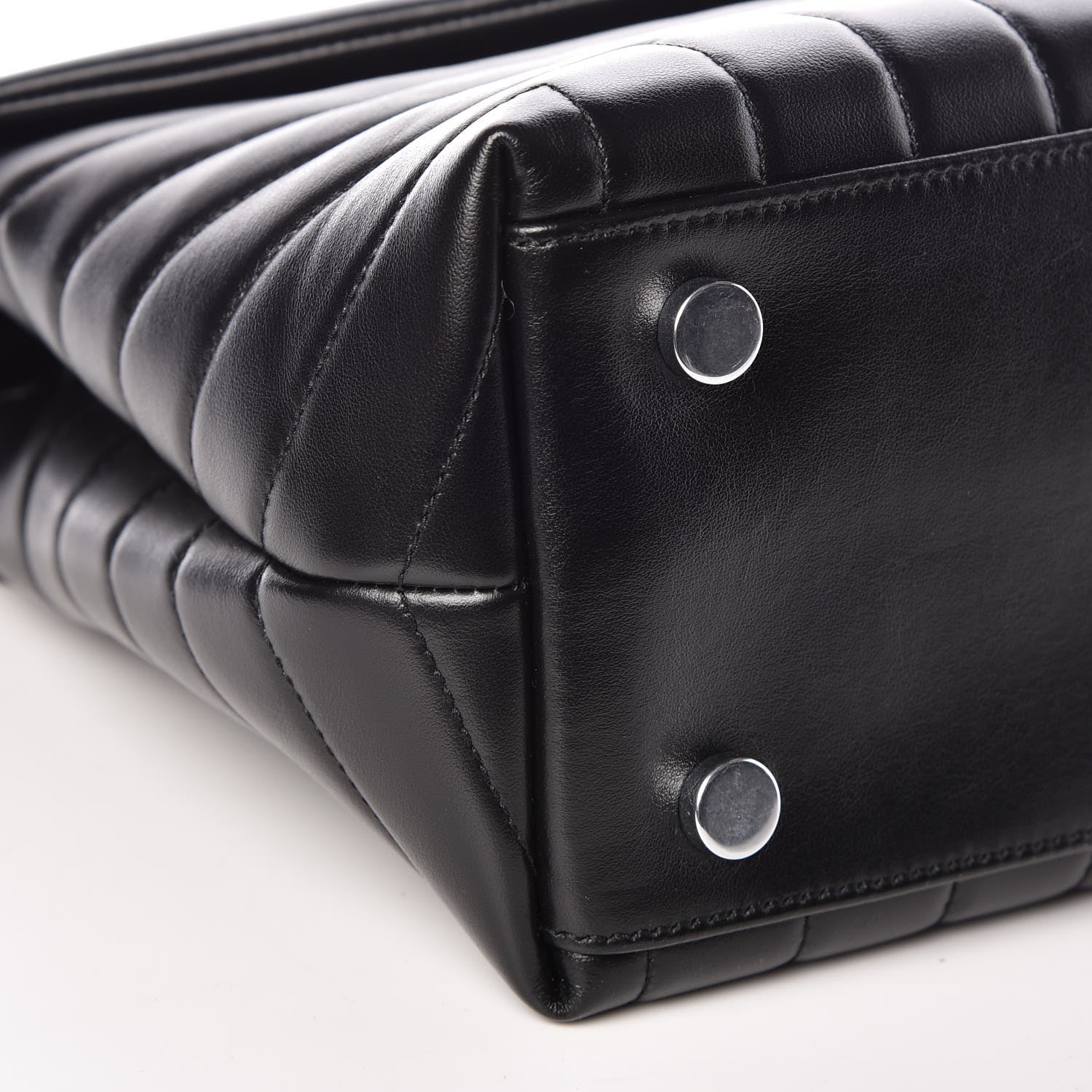 Saint Laurent Calfskin Y Quilted Monogram Medium Loulou Satchel Black 8 of 9