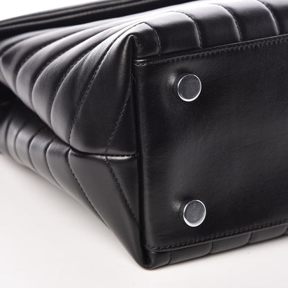 Saint Laurent Calfskin Y Quilted Monogram Medium Loulou Satchel Black 8 of 9