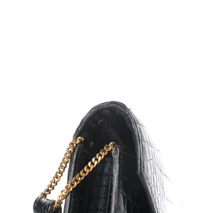 Hermes Shiny Porosus Crocodile Lydie Clutch Black 15 of 15