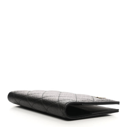 Chanel Letter Calfskin Embossed Quilted Passport Holder Black 4 of 8